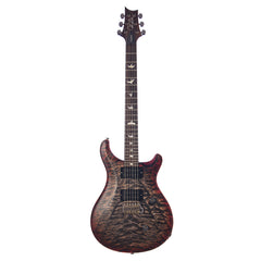 USED Paul Reed Smith Wood Library Custom 24 - Satin Charcoal Cherry Burst - Birds and Quilted Maple 10-Top - Stunning PRS Electric Guitar!