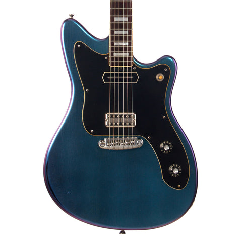 Shabat Guitars Puma - Cosmic Blue color-shifting Nitrocellulose Lacquer - Custom Boutique Offset Electric Guitar - USED!