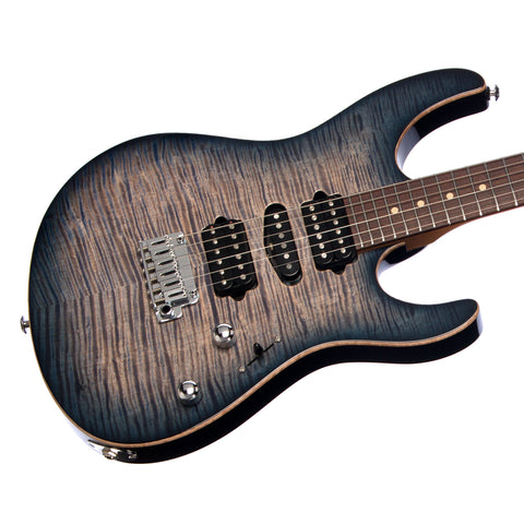 Suhr Guitars Modern Plus - Faded Trans Whale Blue Burst - 24 Fret Custom Boutique Electric Guitar - USED!