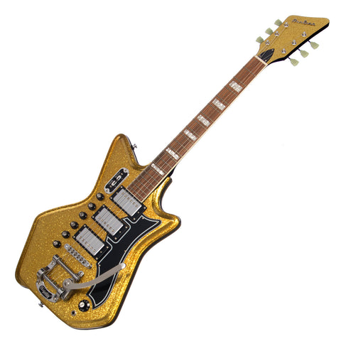 Airline Guitars '59 3P DLX - Gold Sparkle Flake - Vintage Reissue Offset Electric - NEW!