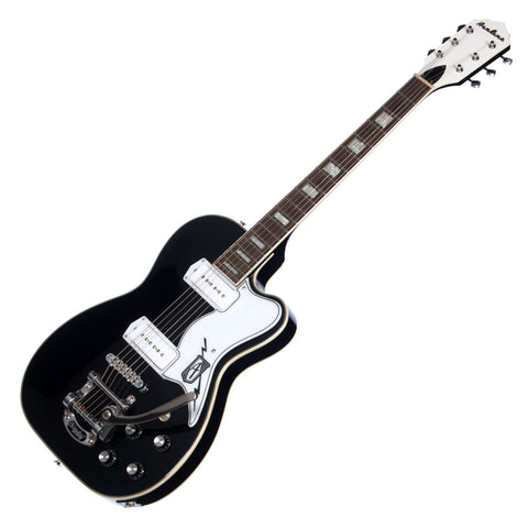 Airline Guitars Tuxedo CB - Black - Hollowbody Vintage Reissue Electric Guitar - NEW!