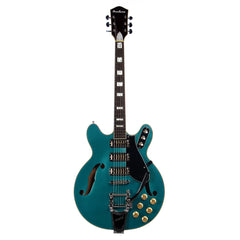 Airline Guitars H78 - Metallic Blue - Vintage Reissue Semi Hollow Electric Guitar - NEW!