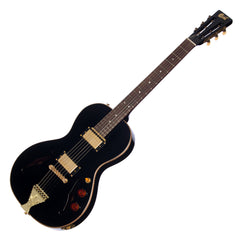 B&G Guitars Little Sister Crossroads Non-Cutaway Humbucker - Midnight Ocean - LS-N-H-MO - Black Semi-Hollow Electric Guitar - NEW!