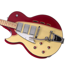 Backlund Guitars Rockerbox DLX LEFTY - Red / Creme - Deluxe Left-Handed Semi Hollow Electric Guitar - NEW!
