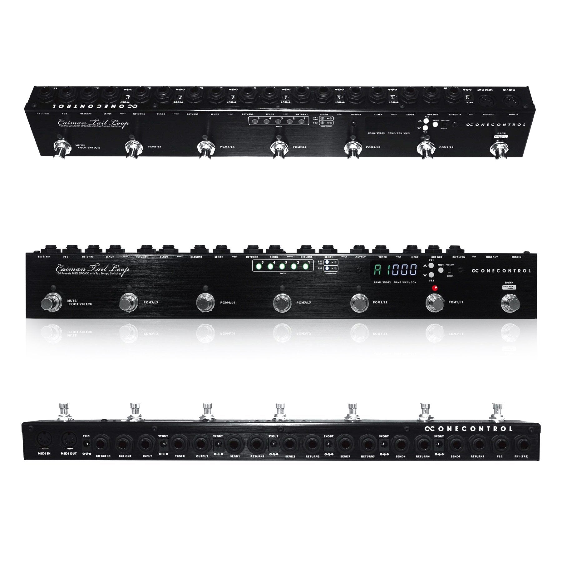 one control pedals One Control Caiman Tail Loop 5 Loop Programmable Switcher