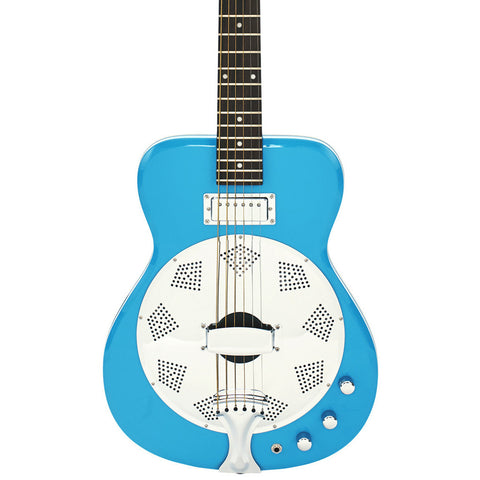 Airline Guitars Folkstar - Sky Blue - Electric / Acoustic Resonator Guitar - NEW!