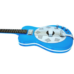 Airline Guitars Folkstar - Sky Blue - Electric / Acoustic Resonator Guitar - NEW!