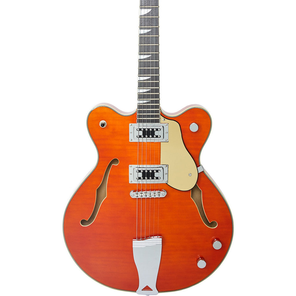 Eastwood Guitars Classic 6 - Orange - Semi Hollow Body Electric Guitar - NEW!