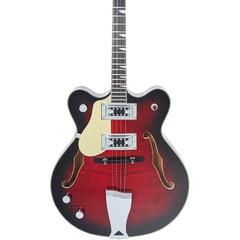 Eastwood Guitars Classic Tenor Lefty - Left Handed Hollowbody Electric Tenor Guitar - Red Burst - NEW!
