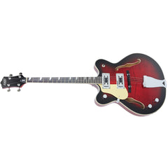 Eastwood Guitars Classic Tenor Lefty - Left Handed Hollowbody Electric Tenor Guitar - Red Burst - NEW!