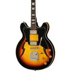 Eastwood Guitars Custom Kraft DLX - Supro/Valco Tribute Semi-Hollow Electric Guitar - Sunburst