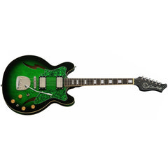 Eastwood Guitars Custom Kraft DLX - Greenburst - Supro/Valco Tribute Semi-Hollow Electric Guitar - NEW!