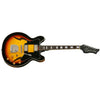 Eastwood Guitars Custom Kraft DLX Sunburst Angled