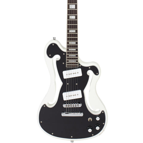 Eastwood Guitars Deerhoof Signature EEG - White - Ampeg AEG Tribute electric guitar - NEW!