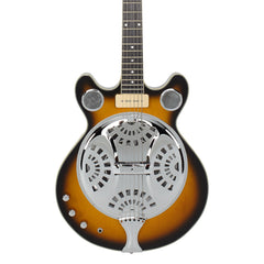 Eastwood Guitars Delta 6 Baritone LEFTY - Sunburst - Left Handed Electric / Acoustic Resonator Guitar - NEW!