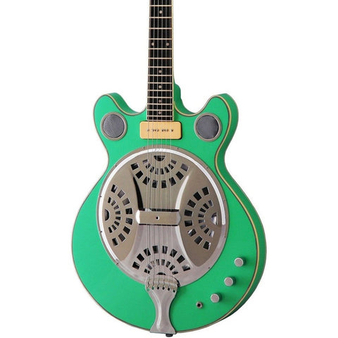 Eastwood Guitars Delta 6 - Green - Electric Resonator Guitar - Vintage Mosrite Californian Tribute - NEW!