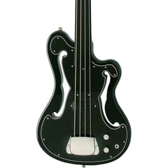 Eastwood Guitars EUB-1 - Fretless Electric Bass Guitar - Black - Ampeg AUB "Scroll Bass" inspired Tribute Model - NEW!