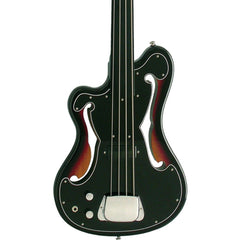 Eastwood Guitars EUB-1 LEFTY - Left Handed Fretless Electric Bass Guitar - Sunburst - Ampeg AUB "Scroll Bass" inspired Tribute Model - NEW!