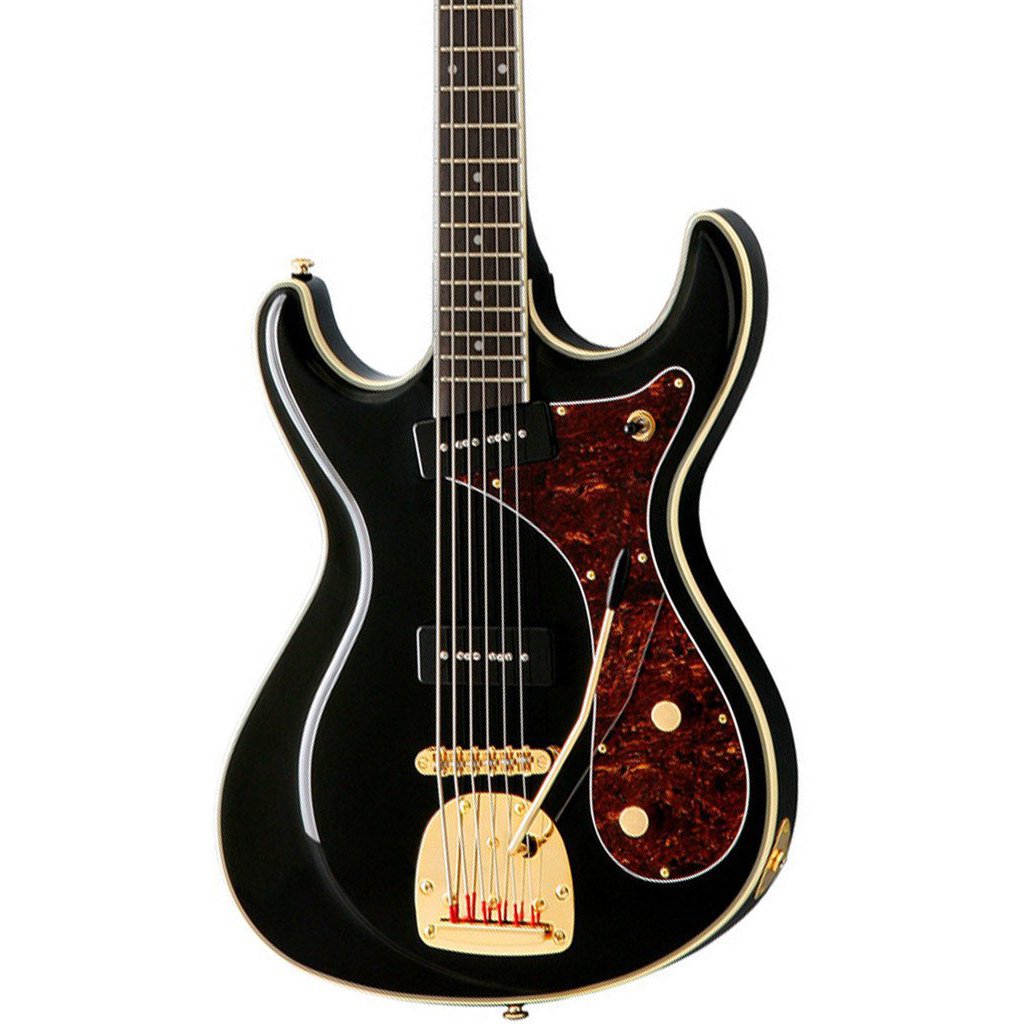 Eastwood Guitars Sidejack Bass VI Black Featured