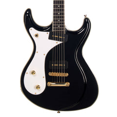 Eastwood Guitars Sidejack Baritone Lefty - Left Handed Mosrite-inspired Offset Electric Guitar - Black - NEW!