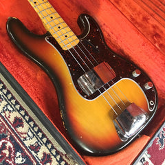 Fender 1973 P-Bass - Vintage Precision Bass - Used Electric Bass Guitar - Sunburst - NICE!!!