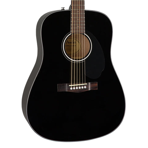 Fender CD-60S Black - Solid Top Dreadnought Acoustic Guitar for Beginners and Students - 0961701006 - NEW!