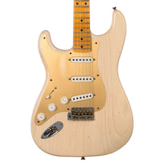 USED Fender Custom Shop LEFTY 1955 Stratocaster Journeyman Relic - Aged White Blonde - Limited Edition Dual Mag Left-Handed Electric Guitar