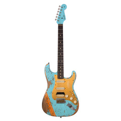 Fender Custom Shop MVP 1960 Stratocaster HSS Heavy Relic - Daphne Blue over Competition Orange - Dealer Select Master Vintage Player Series Electric Guitar - USED!