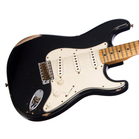 Fender Custom Shop MVP 1968 Stratocaster Relic - Black / Maple Cap - Blackmore / Hendrix -style electric guitar - New!