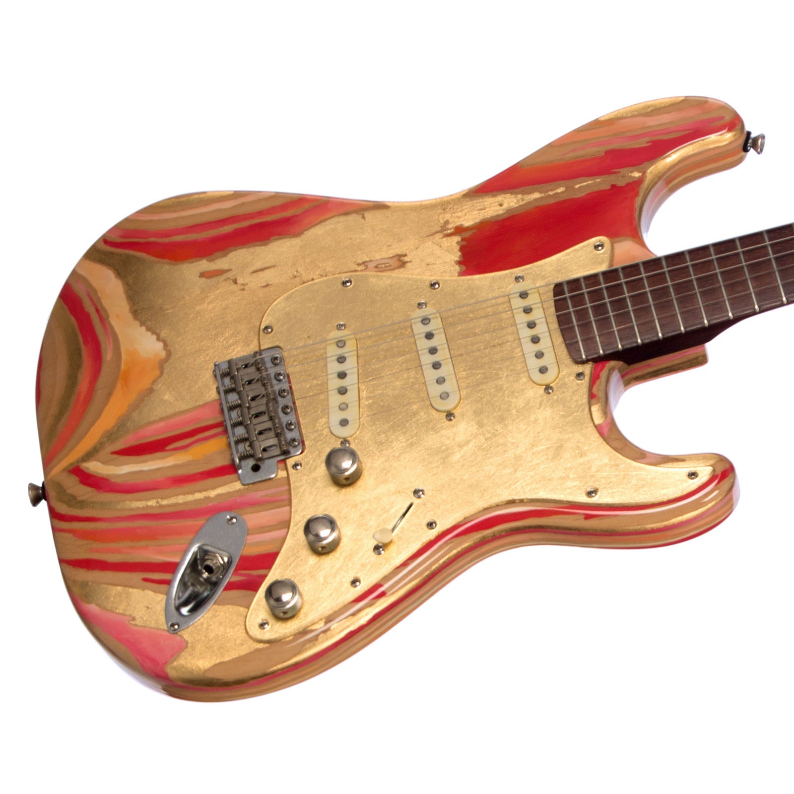 Franchin Guitars Mercury - Gold Leaf and Hand-Painted with Exposed