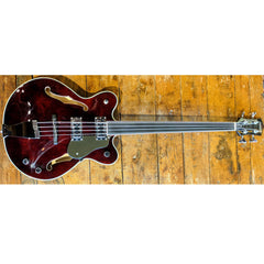 Eastwood Guitars Classic 4 Fretless Bass - Walnut - Short Scale Semi-Hollow Body - NEW!