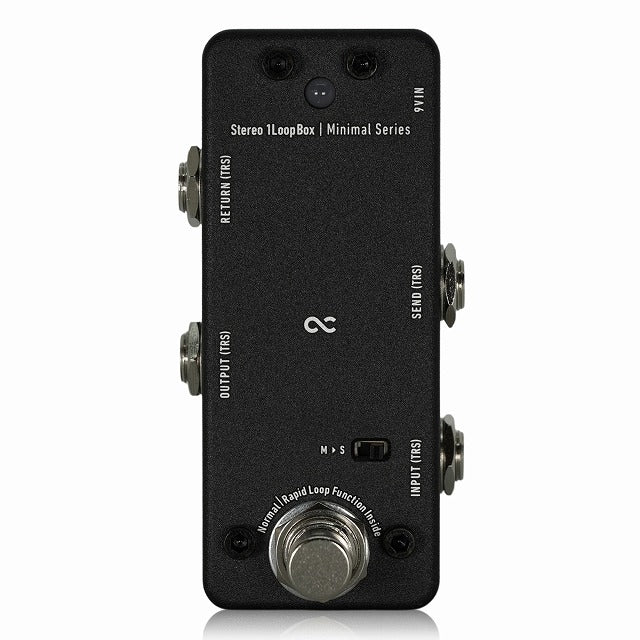 guitar stereo pedal One Control Minimal Series Stereo 1 Loop Box OC-M-ST1L - Effects Pedal for Electric Guitar