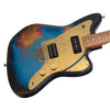 Paoletti Guitars 112 Loft HP90 - Heavy Deep Blue - Offset Electric with Ancient Reclaimed Chestnut Body - NEW!