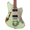 Paoletti Guitars Lounge Series 112 - Distressed Sage Green - Jazzmaster Thinline with 2 x P-90s and Ancient Reclaimed Chestnut Body - NEW!