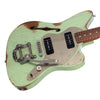 Paoletti Guitars Lounge Series 112 - Distressed Sage Green - Jazzmaster Thinline with 2 x P-90s and Ancient Reclaimed Chestnut Body - NEW!