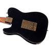 Paoletti Guitars Leather Series Nancy 2P90 - Black Crocodile Leather Tele with 2 x P-90s and Ancient Reclaimed Chestnut Body