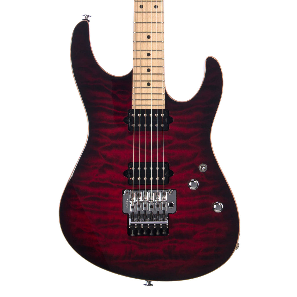 USED Suhr Guitars Custom Modern - Chili Pepper Red Burst - Quilt Top, 24 fret Boutique Electric Guitar