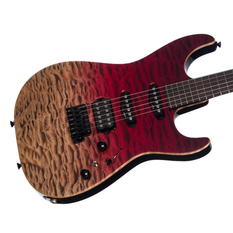 Tom Anderson Drop Top - Cajun Red Reverse Surf - Quilt - NAMM Show!