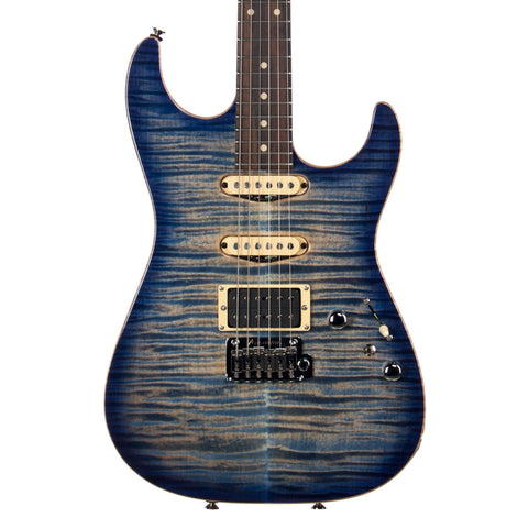 Tom Anderson Drop Top - Natural Jacks Blue Burst w/ Binding - Custom Boutique Electric Guitar - NEW!