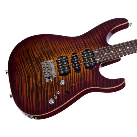 Tom Anderson Guitars Angel - Ginger Burst - 24 fret Custom Boutique Electric Guitar - NEW!