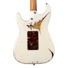 Tom Anderson Guitars Icon Classic - Olympic White over 3 Color Burst / In-Distress Level 3 - Custom Boutique Electric Guitar - USED!
