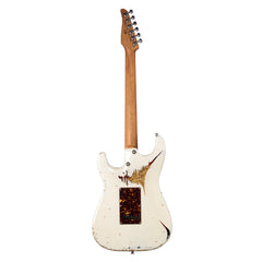 Tom Anderson Guitars Icon Classic - Olympic White over 3 Color Burst / In-Distress Level 3 - Custom Boutique Electric Guitar - NEW!