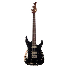 Tom Anderson Lil Angel Player - Black over Inca Silver / In-Distress Level 3 24-fret Custom Boutique Electric Guitar - NEW!