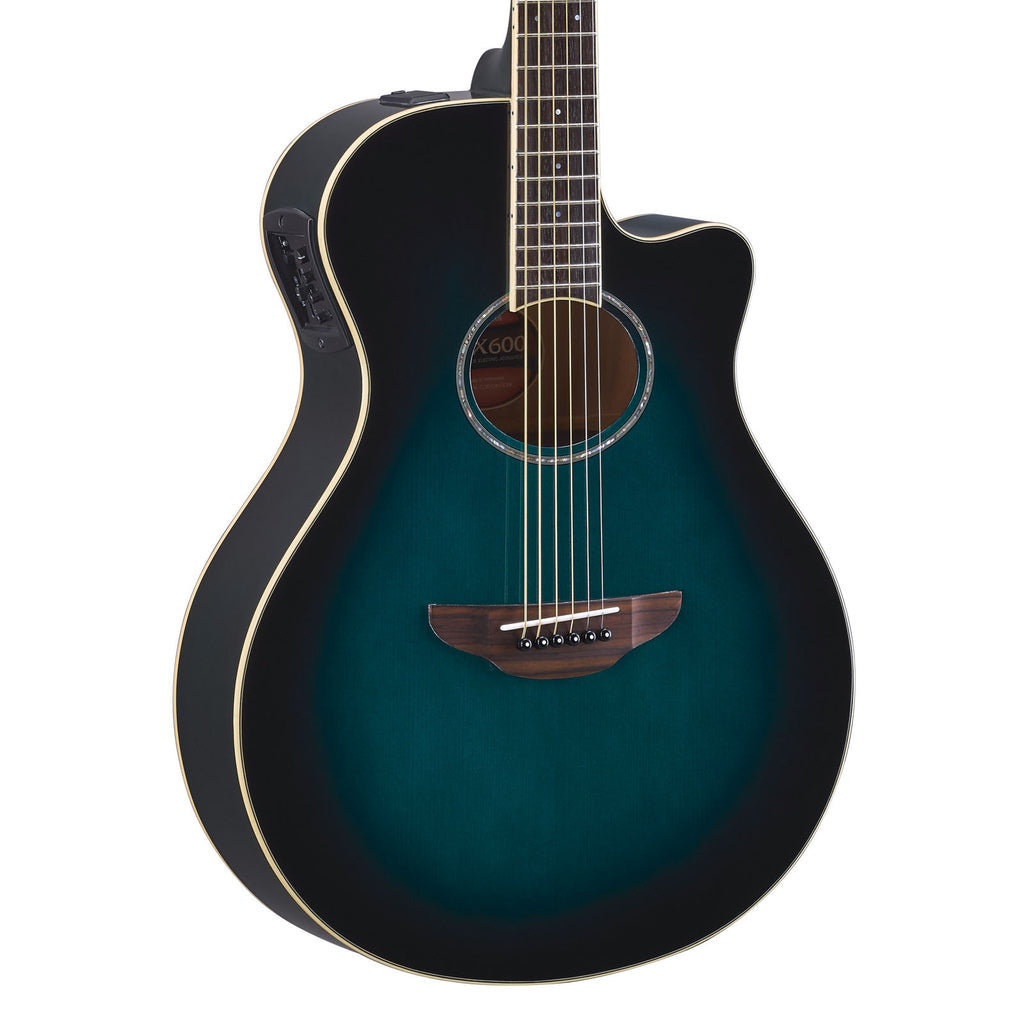 Yamaha Guitars APX600 - Oriental Blue Burst - Acoustic Electric Thinline Cutaway 889025115056 - NEW!