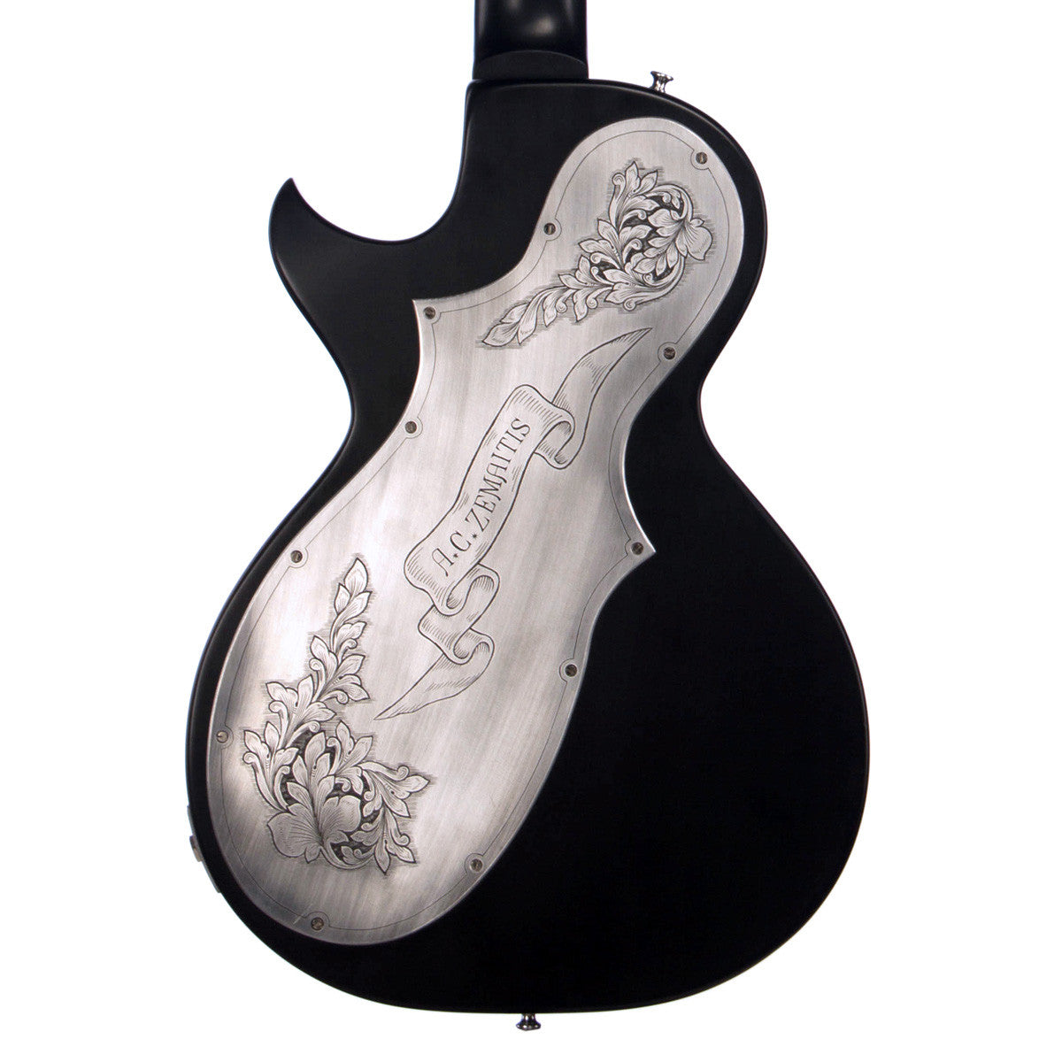 Zemaitis Guitars Custom Shop 1-off Metal Front CS24MF Leaf Inlay