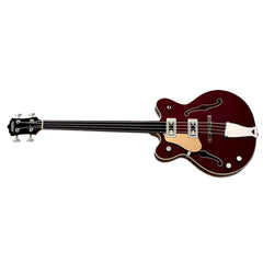 Eastwood Guitars Classic 4 Fretless Bass - LEFTY - Walnut - Short Scale Semi-Hollow Body - NEW!