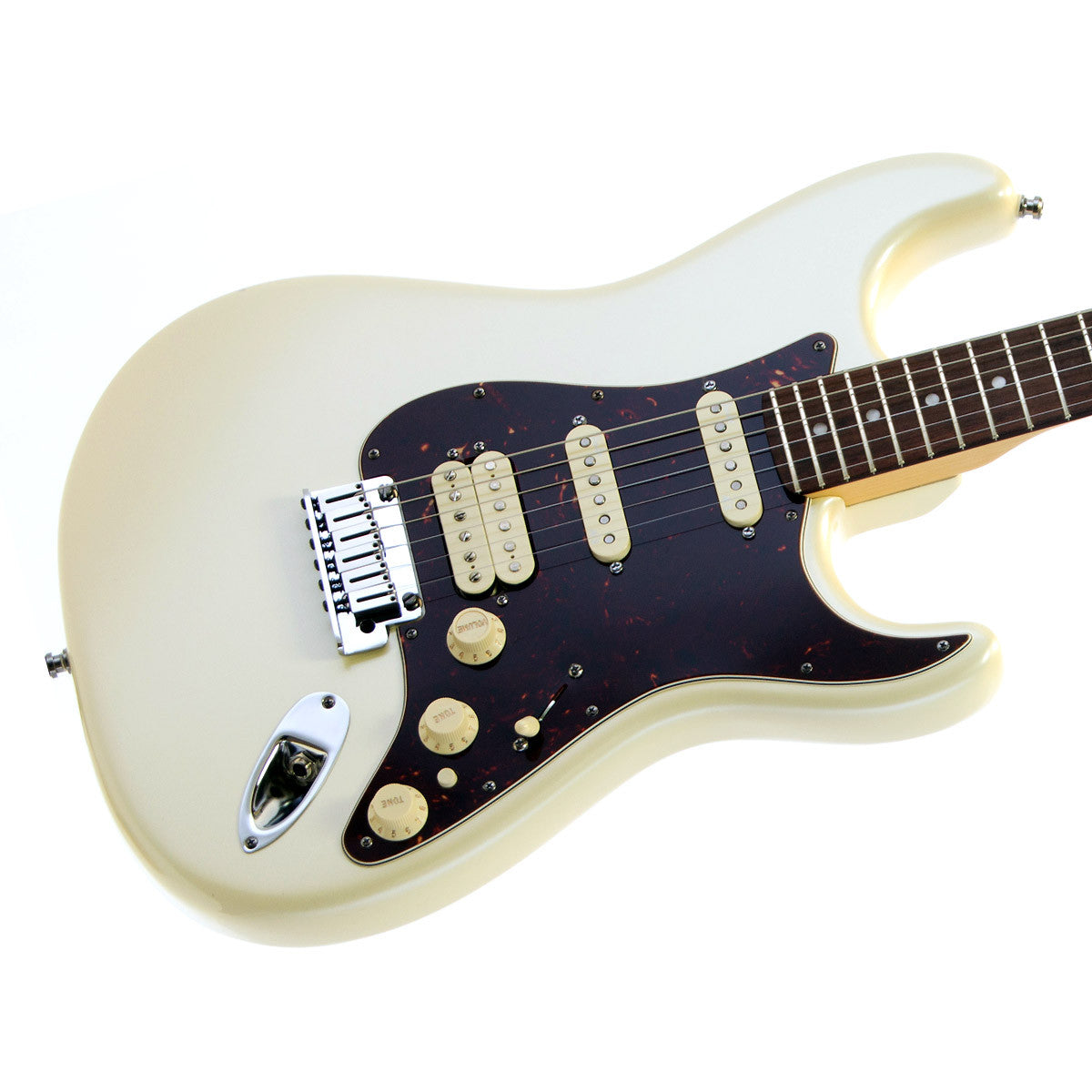 Used Fender American Deluxe Stratocaster HSS Rosewood Olympic White  Make'n Music