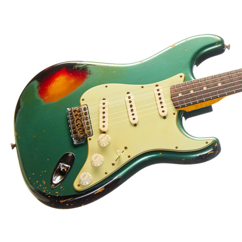 Fender Custom Shop 1960 Stratocaster Heavy Relic NAMM SHOW Limited Edition - Sherwood Green Sunburst