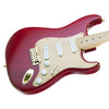 Used Fender Deluxe Player Stratocaster - Crimson Red Transparent